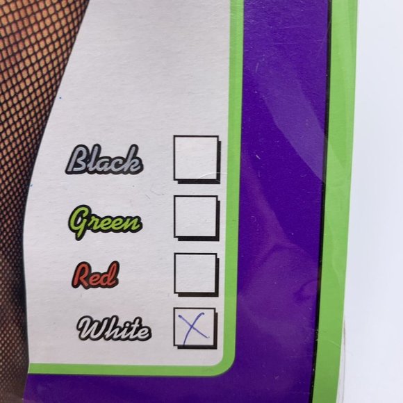 Sexy White Fishnet Stockings Tights Cosplay Pantyhose Costume Theatre Dance - Picture 5 of 7